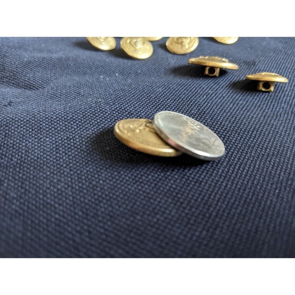 RARE Bronze brass Ralph POLO set 10 Gold Blazer Suit Jacket Replacement Buttons. - Picture 4 of 8